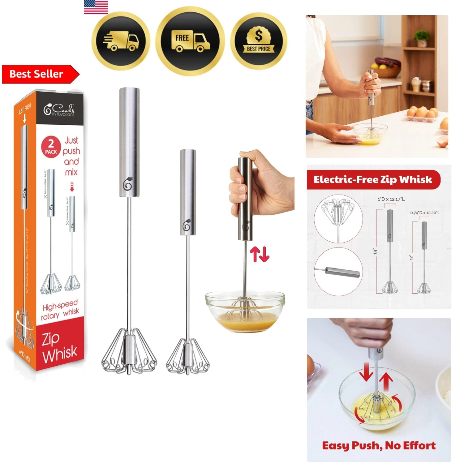 Stainless Steel Egg Whisk Semi Automatic Push Down Rotary Hand Mixer Kitchen ...
Opens in a new wind