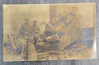 B&W RPPC Postcard WWI World War 1 Military German Soldier 24cm Artillery Gun