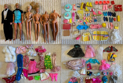 Vintage 1980s Barbie lot w/ dolls, clothes and accessories!