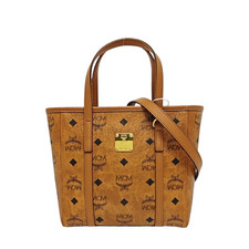 MCM Toni Classic Monogram Print Tote Crossbody Shopping Bag - Very Good #QT4HLS