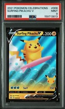 Carta Pokemon Surfing Pikachu V inglese PSA 9