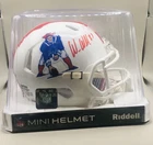 Wes Welker Autographed New England Patriots Speed White Mini Helmet Red Ink JSA