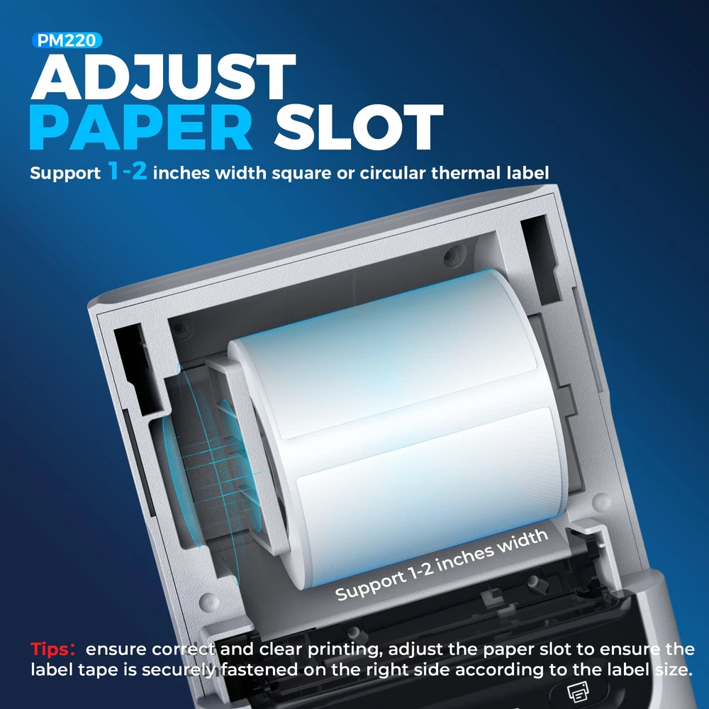 PM220 Bluetooth Label Maker with 2-Inch Tape Portable Label Printer Machine