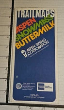 1979/80 ASPEN, SNOWMASS, BUTTERMILK, SKI AREA TRAIL MAPS ON ONE BROCHURE. EX-MT