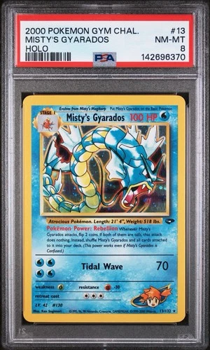 2000 Pokémon Misty's Gyarados Holo Rare Gym Challenge #13 PSA 8 NM-MT