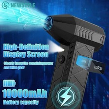 Portable air blower with rechargeable dual batteries and high-speed motor