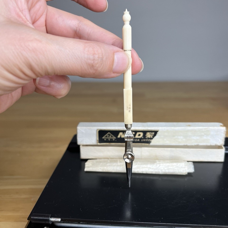 VTG NSD Nishida Ruling Pen E2 Orig Box Drafting Tool Drawing Compass ...