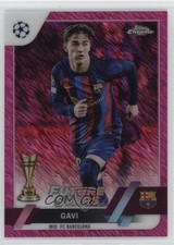 2022 Chrome UEFA Club Competitions Future Stars Pink Shimmer Refractor Gavi 1o5o