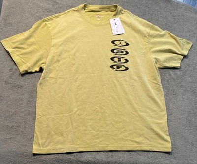 Jordan Cactus Jack Travis Scott Air Jack T Shirt Yellow Celery Black XL New