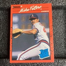 1990 Donruss Baseball Card #35 Mike Fetters Rated Rookie. rookie card picture