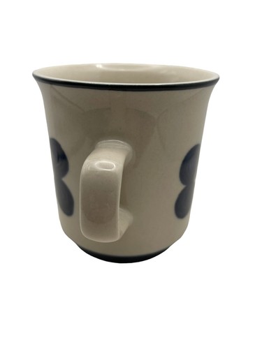 SANGO Design Four Mug Cobalt Blue Orchid Floral Stoneware Cup Japan MCM - Picture 6 of 6