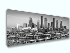 Houston Texas City Skyline Panoramic #4 Canvas Print Art Home Decor Wall Art