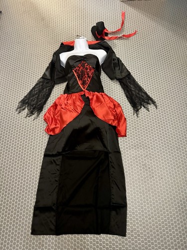 BNWT Vampire Vixen Steampunk Dress Black Red Sexy Bellatrix Onesize 12/14/16 - Picture 2 of 7