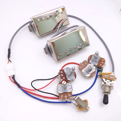 498R 498T Guitar Alnico V Pickups 4C with 2V2T Wiring Harness for Gibson Guitar