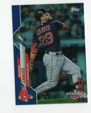 2020 Topps Opening Day Baseball Blue Foil Michael Chavis Boston Red Sox #140