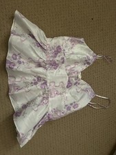 love shack fancy tank top purple size small size 6 size medium bows silky 