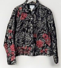 Women s Chicos Embroidered Blazer Jacket Career Sz 16 3 XL Gorgeous Made India
