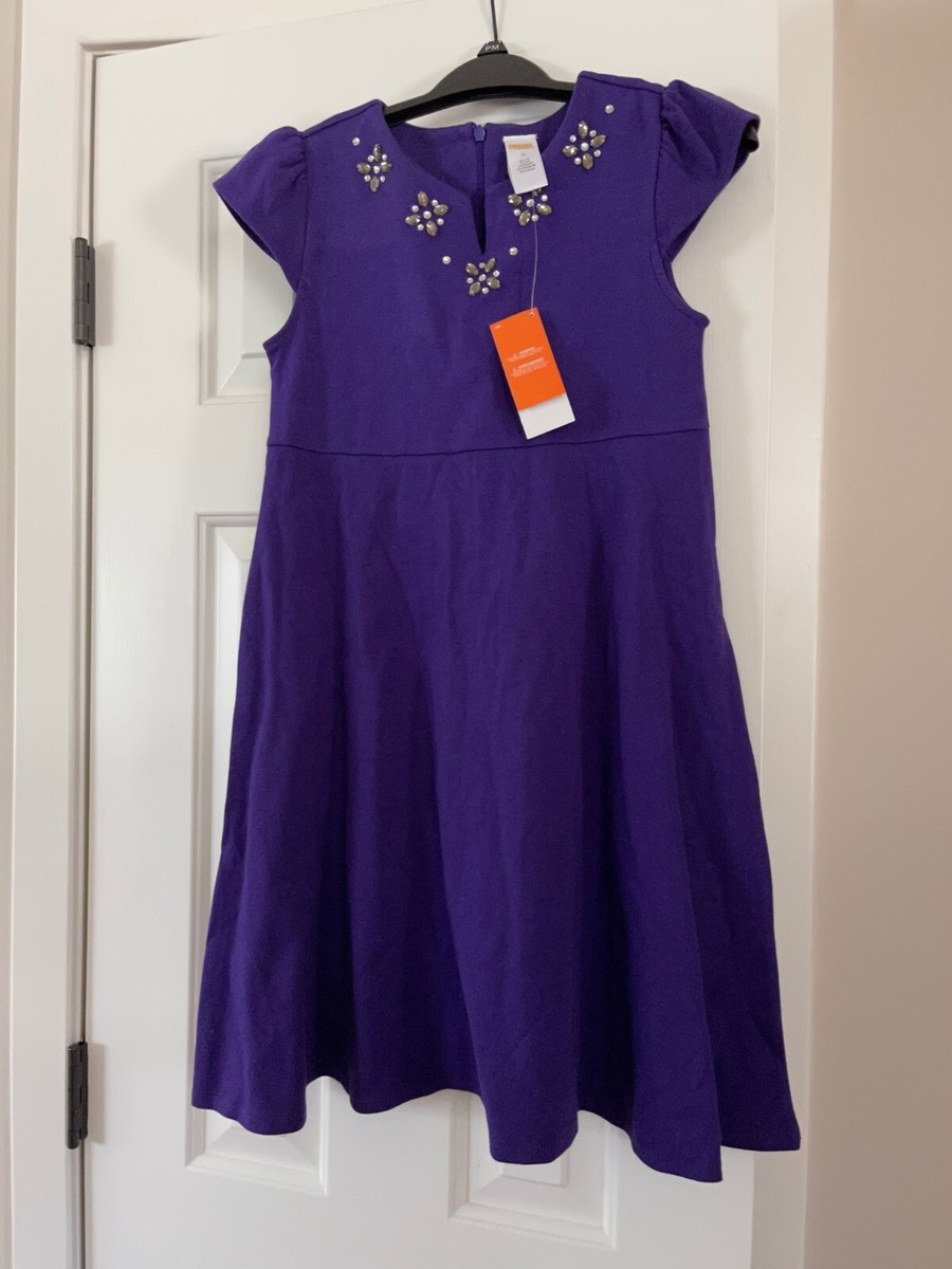 gymboree purple dress NWT Gymboree Dark Purple Ponte Gem Dress Size 12