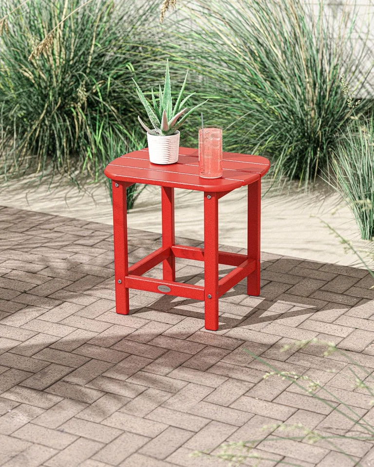 SBT18SR South Beach 18" Mesa auxiliar exterior, rojo atardecer Foto 2 de 4