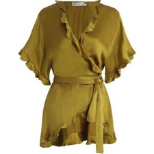 Zimmermann winsome flutter robe top size 0 GUAVA