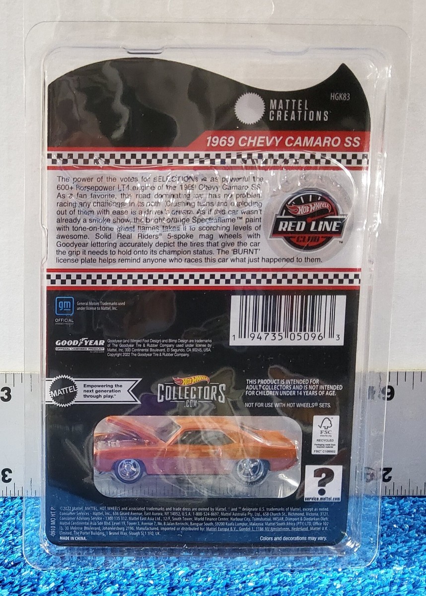 RLC Hot Wheels 22sElection 1969 Chevy Camaro SS | eBay