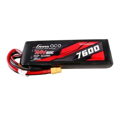 Gens Ace G-Tech 7600mAh 7.4V 60C 2S Lipo Akku PC Material Case XT60 Für RC Car