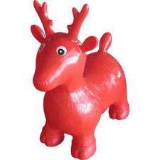 x Renna Gonfiabile Cavalcabile Gioco Giocattolo Per Bambini reb