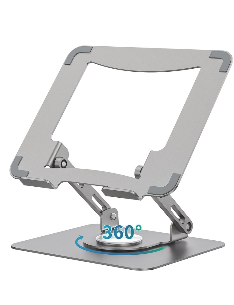 360° Rotating Ergonomic Laptop Stand for Desk - Adjustable Height & Angle  