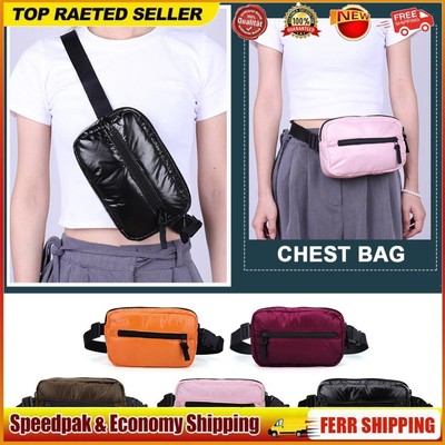 Women Cotton Padded Waist Pouch Light Multifunctional Outdoor Hiking Running Bag