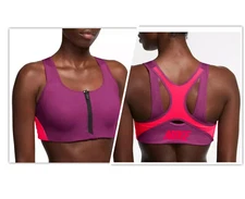 NWT$60 Nike Womens Shape Zip High Support Sports Bra XS CN3718-564 CACTUS FLOWER