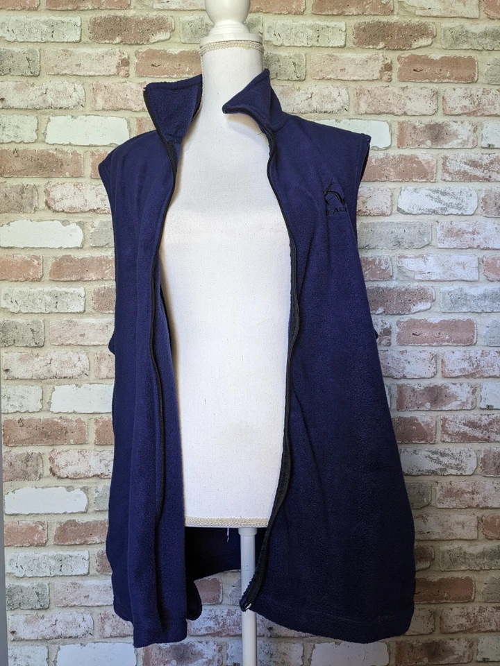 Realtree Polyester Fleece Staghorn River Vest Blue Large with Pockets - Image 2 of 4