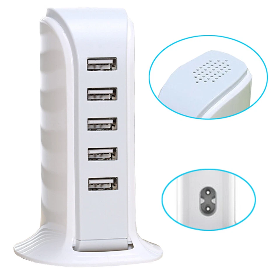 I21C USB Ladegerät mehrfach 5 Fach 4A 5V Multi Port Netzteil Adapter Handy - Bild 3 von 4