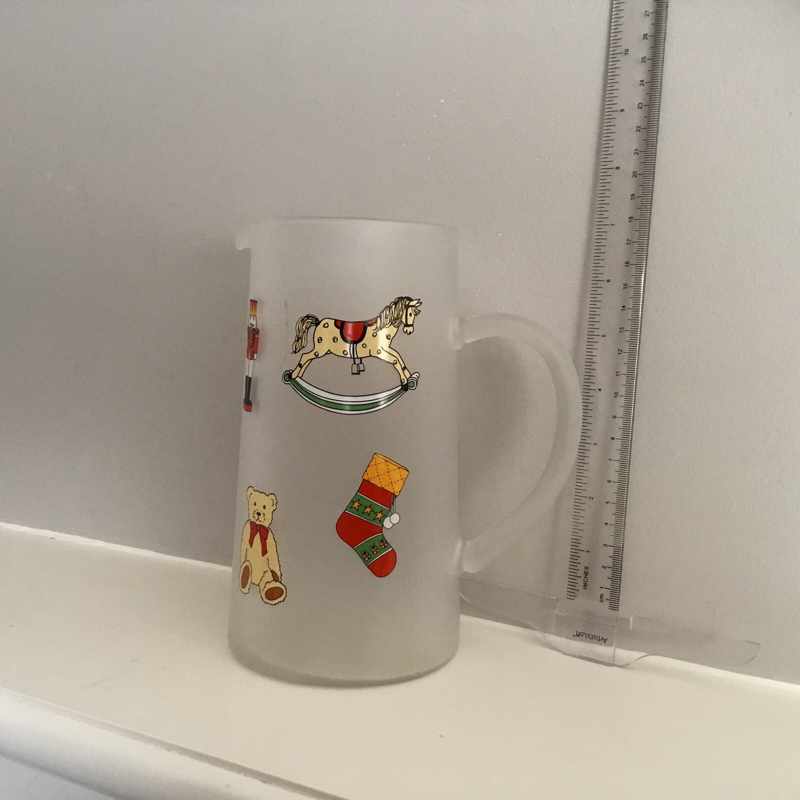 Vintage Designs by Dartington France Frosted Nutcracker Pitcher 7.5” H