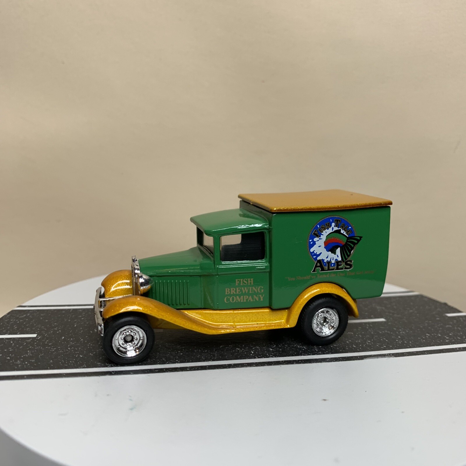 Matchbox Micro Breweries Ford Model A Fish Brewing Company Tale Ale Green/Gold