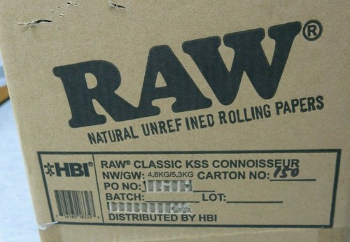 AUTHENTIC Raw Classic Connoisseur King Size Slim with Tips Rolling Paper 24 Box - Picture 8 of 9