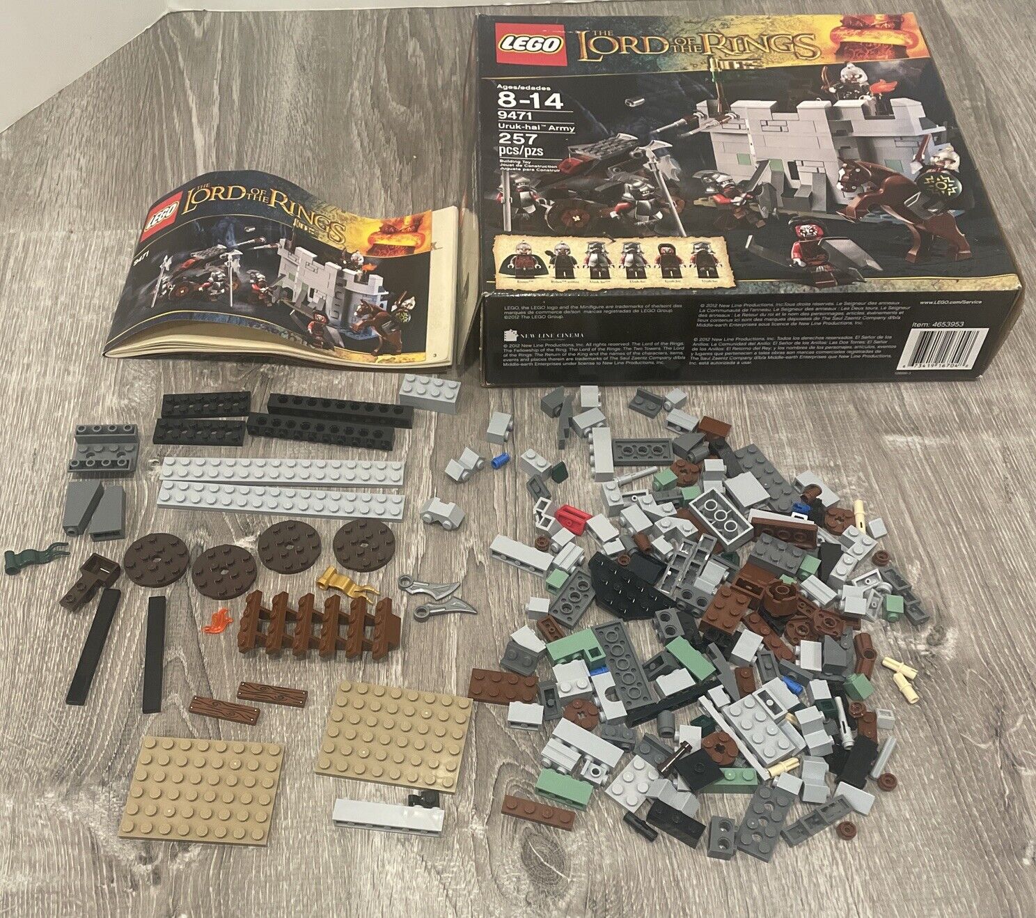 Lego 9471 Lord Of The Ring Uruk-hai Army,Not Complete: Instructions, Pieces, Box