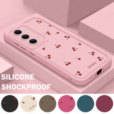 Kirsche Handyhülle für Samsung S25 Ultra S24 S23 A56 A16 A05s A15 A35 A36 Cover