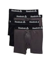 NWT Reebok. Sz M. Men' 4 Pack, Hip Performance 6  Boxer Brief Multi. MSRP 40.00