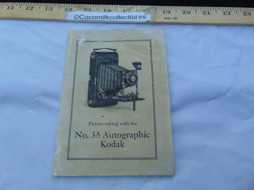 Vintage 1920's Instruction Free shipping anywhere in the nation Manual Picture Taking 3a Camera Quantity limited No Au