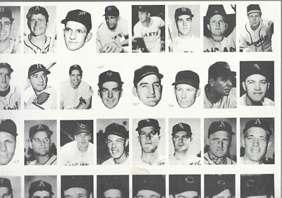 1955 All American Sports Club Uncut Sheet Phil Rizzuto, Early Wynn and Babe Ruth