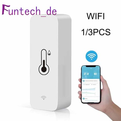 1-5PCS Tuya WiFi +Bluetooth Temperature Humidity Sensor Thermometer Hygrometer