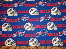 BUFFALO BILLS NFL DESIGN 100 COTTON 1/2 YARD PIECE BLUE BRAND NEW