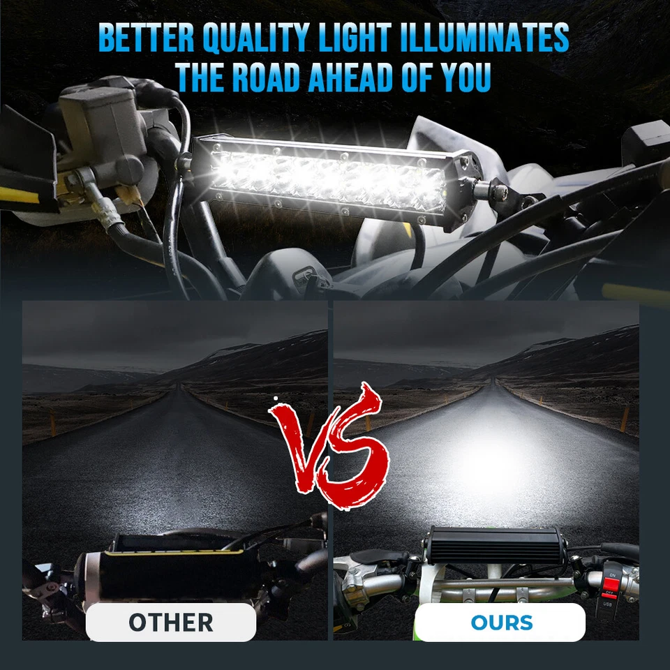 Kit de barra de luz de faros LED Plug&Play para Kawasaki KLX110 KLX140 2008-2022 2013 Foto 3 de 4