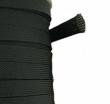 1 Inch Black Expandable Wire Cable Sleeving Sheathing Braided Loom 100 Feet