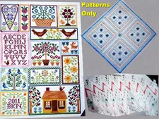 Berry Bird Bloom Sampler Diamond Special Stitch Hardanger CROSS STITCH PATTERNS