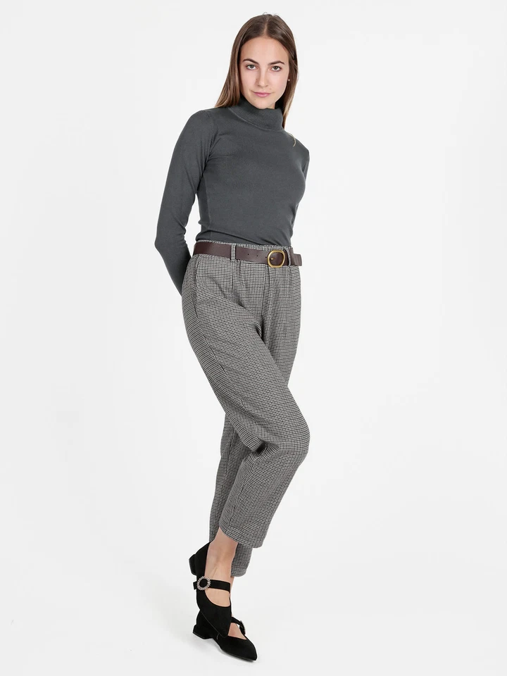 Daystar Pantaloni scozzesi da donna con cintura - Immagine 4 di 4