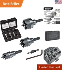 Premium Heavy-Duty Hole Cutter Set - 4 Sizes, Rust-Proof Carry Case Included