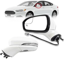 Driver Side Mirror Power Heated Turn Signal Puddle for Ford Fusion 2013-2015