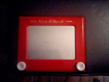 Magic ETCH A SKETCH Screen, Red, Model No. 505, good condition, works decently