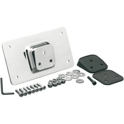 Cromado Soporte Laydown Matricula/licencia encaja Harley-Davidson y custom motos - Imagen 1 de 4